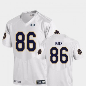 White Men College Football Alize Mack University of Notre Dame Jersey #86 Replica Under Armour