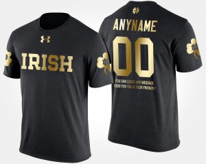 #00 Gold Limited For Men's Short Sleeve With Message Black Fighting Irish Customized T-Shirt