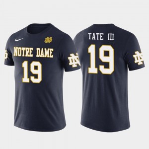 #19 Navy Philadelphia Eagles Football Golden Tate Notre Dame Fighting Irish T-Shirt For Men's Future Stars