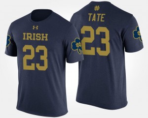 #23 Name and Number Golden Tate University of Notre Dame T-Shirt Navy Men's