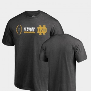 Men Heather Gray 2018 College Football Playoff Bound Irish T-Shirt Cadence Big & Tall