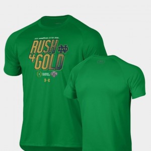 Kelly Green 2018 Cotton Bowl Bound Men's Notre Dame T-Shirt Rush For Gold College Football Playoff