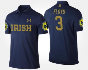 Michael Floyd Notre Dame Polo Men Navy #3 Name and Number