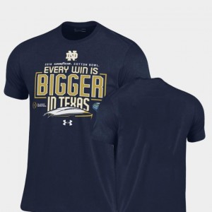 Navy 2018 Cotton Bowl Bound For Men's Notre Dame Fighting Irish T-Shirt Bigger in Texas College Football Playoff