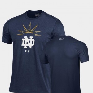 Liberty Charged Cotton Under Armour Navy Men 2018 Shamrock Series University of Notre Dame T-Shirt