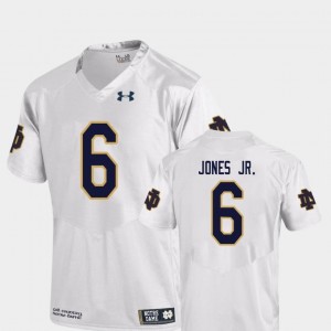 #6 Replica Under Armour White Tony Jones Jr. Notre Dame Jersey College Football Men's