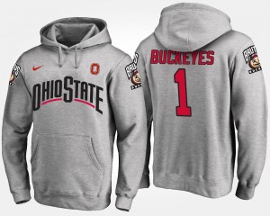 #1 Ohio State Hoodie No.1 Gray For Men's Name and Number