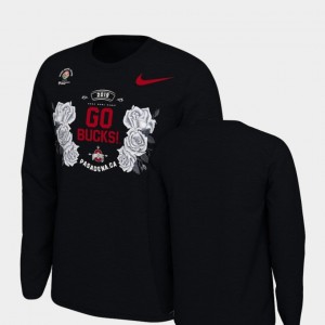 OSU Buckeyes T-Shirt Men's Black Verbiage Long Sleeve Nike 2019 Rose Bowl Bound