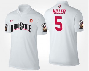 Bowl Game Men's Black #5 Big Ten Conference Cotton Bowl Name and Number Braxton Miller OSU Buckeyes Polo