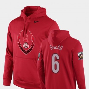 #6 Brian Snead Ohio State Buckeyes Hoodie Nike Football Performance For Men Scarlet Icon Circuit