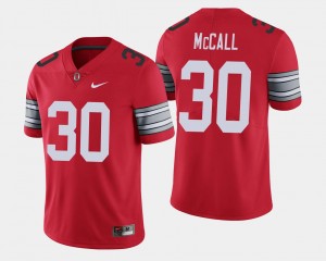 #30 For Men's Demario McCall OSU Buckeyes Jersey Scarlet 2018 Spring Game Limited