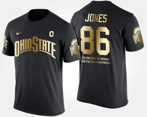 Gold Limited Men Black #86 Short Sleeve With Message Dre'Mont Jones Ohio State Buckeyes T-Shirt
