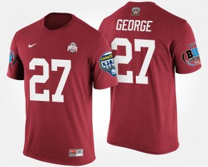 #27 Big Ten Conference Cotton Bowl Men's Eddie George Ohio State T-Shirt Bowl Game Scarlet