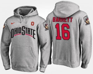 J.T. Barrett Ohio State Buckeyes Hoodie For Men's Name and Number Gray #16