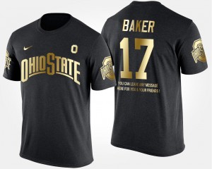 Jerome Baker OSU T-Shirt #17 Mens Black Short Sleeve With Message Gold Limited