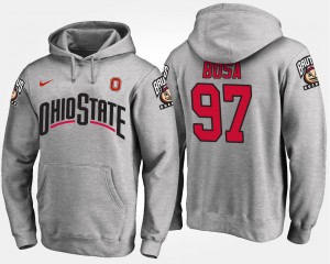 #97 Joey Bosa Ohio State Hoodie Men Gray Name and Number