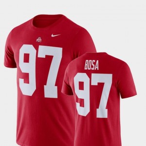For Men Name and Number Scarlet Joey Bosa OSU Buckeyes T-Shirt #97 Nike Football Performance