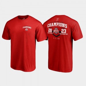 Men 2019 Rose Bowl Champions Fair Catch Score Fanatics Branded OSU T-Shirt Scarlet