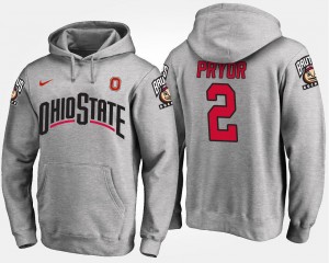 #2 Terrelle Pryor OSU Hoodie For Men Name and Number Gray