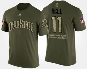 Vonn Bell Ohio State T-Shirt Short Sleeve With Message For Men's Military Camo #11