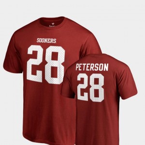 Scarlet College Legends Adrian Peterson Oklahoma T-Shirt Mens #28 Name & Number
