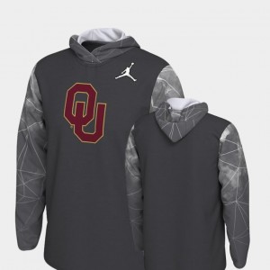 Team Issue Jordan Brand Anthracite Oklahoma Sooners Hoodie For Men's 2018 College Football Playoff Bound