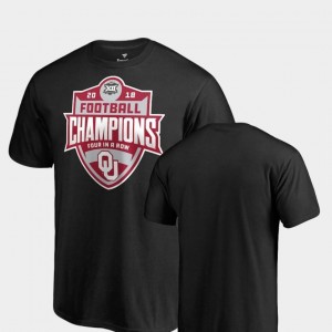 Men's Fanatics Branded Big & Tall 2018 Big 12 Football Champions Sooners T-Shirt Black