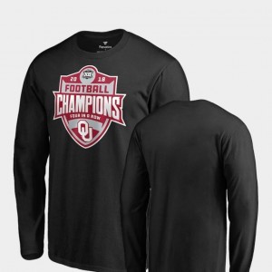 Sooners T-Shirt Long Sleeve Fanatics Branded Men Black 2018 Big 12 Football Champions