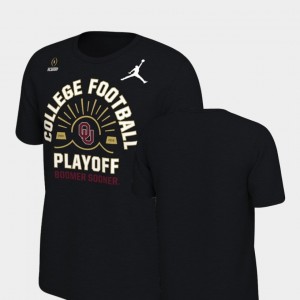 For Men's Black Sun Jordan Brand Sooners T-Shirt 2018 College Football Playoff Bound