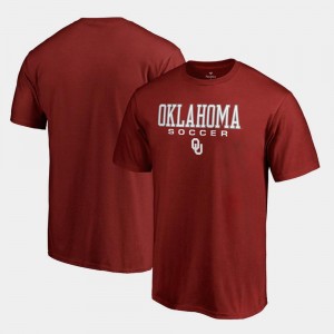 Crimson For Men's Big & Tall Soccer Oklahoma Sooners T-Shirt True Sport