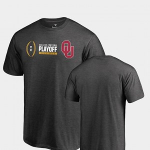 Oklahoma T-Shirt Men Heather Gray Cadence Big & Tall 2018 College Football Playoff Bound
