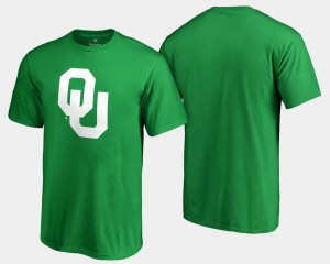 Men St. Patrick's Day OU Sooners T-Shirt Kelly Green White Logo Big & Tall