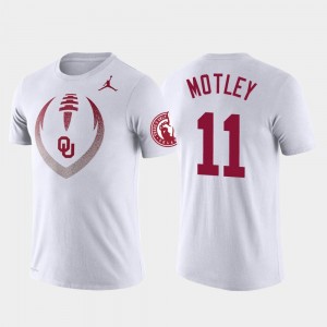 #11 White Performance Parnell Motley Oklahoma Sooners T-Shirt Football Icon Men's