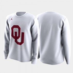 March Madness Legend Basketball Long Sleeve OU T-Shirt Mens Family on Court White