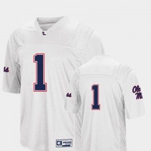 White Mens Colosseum Authentic Ole Miss Jersey #1 College Football