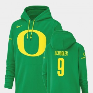 Brenden Schooler Oregon Ducks Hoodie For Men's Champ Drive Green #9 Nike Football Performance
