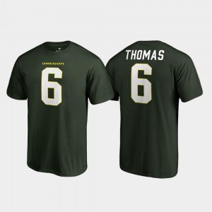 For Men De'Anthony Thomas UO T-Shirt #6 College Legends Green Name & Number
