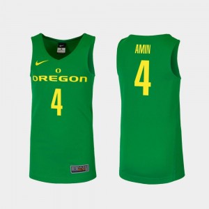 Green Replica Ehab Amin Oregon Jersey Men College Basketball #4
