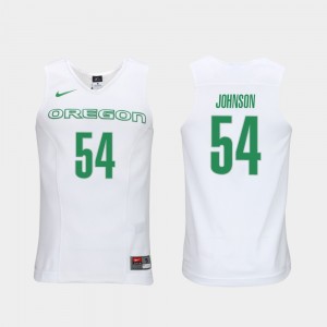 White #54 Men's Authentic Performace Elite Authentic Performance College Basketball Will Johnson UO Jersey