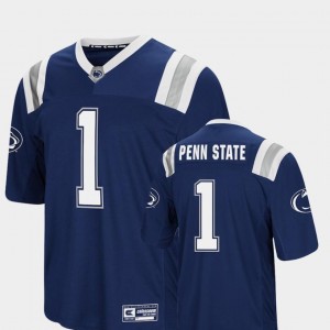 Colosseum Authentic #1 Navy For Men PSU Jersey Foos-Ball Football