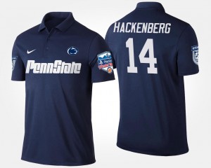 Navy Bowl Game Fiesta Bowl Name and Number #14 For Men Christian Hackenberg Nittany Lions Polo
