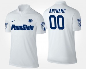 White Nittany Lions Customized Polo Men's #00 Name and Number