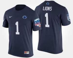 Bowl Game #1 For Men No.1 Fiesta Bowl Name and Number Penn State T-Shirt Navy