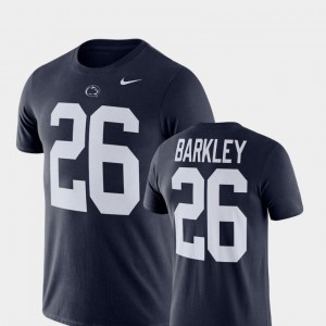 Men Name & Number #26 College Football Saquon Barkley Penn State Nittany Lions T-Shirt Navy