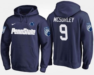 Navy #9 Men Name and Number Trace McSorley Penn State Nittany Lions Hoodie