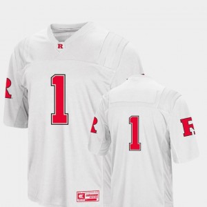 White #1 Colosseum Authentic For Men College Football Rutgers Jersey