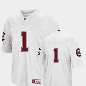 Colosseum Authentic White Mens South Carolina Jersey College Football #1