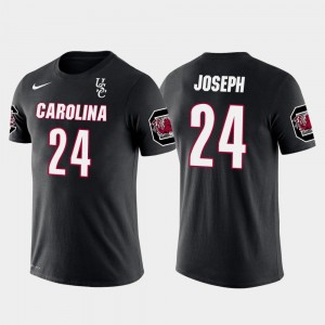 #24 Johnathan Joseph University of South Carolina T-Shirt Future Stars Black For Men Houston Texans Football