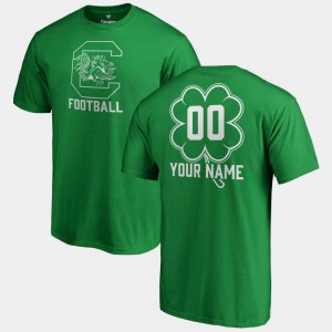 St. Patrick's Day Fanatics Big & Tall Dubliner Men's Kelly Green #00 South Carolina Customized T-Shirt