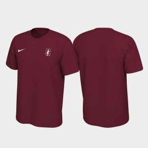 Stanford University T-Shirt Legend Left Chest Logo Cardinal Mens